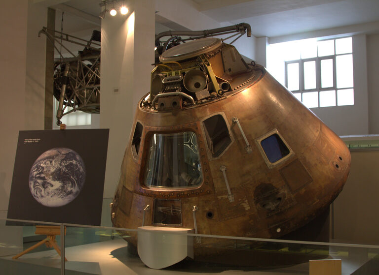 Apollo 10 command module 'Charlie Brown' at the Science Museum